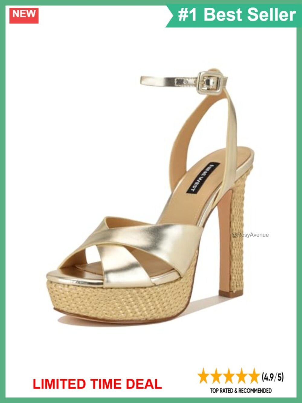 Faux Leather High Block Heel Criss Cross Ankle Strap Dress Sandals
